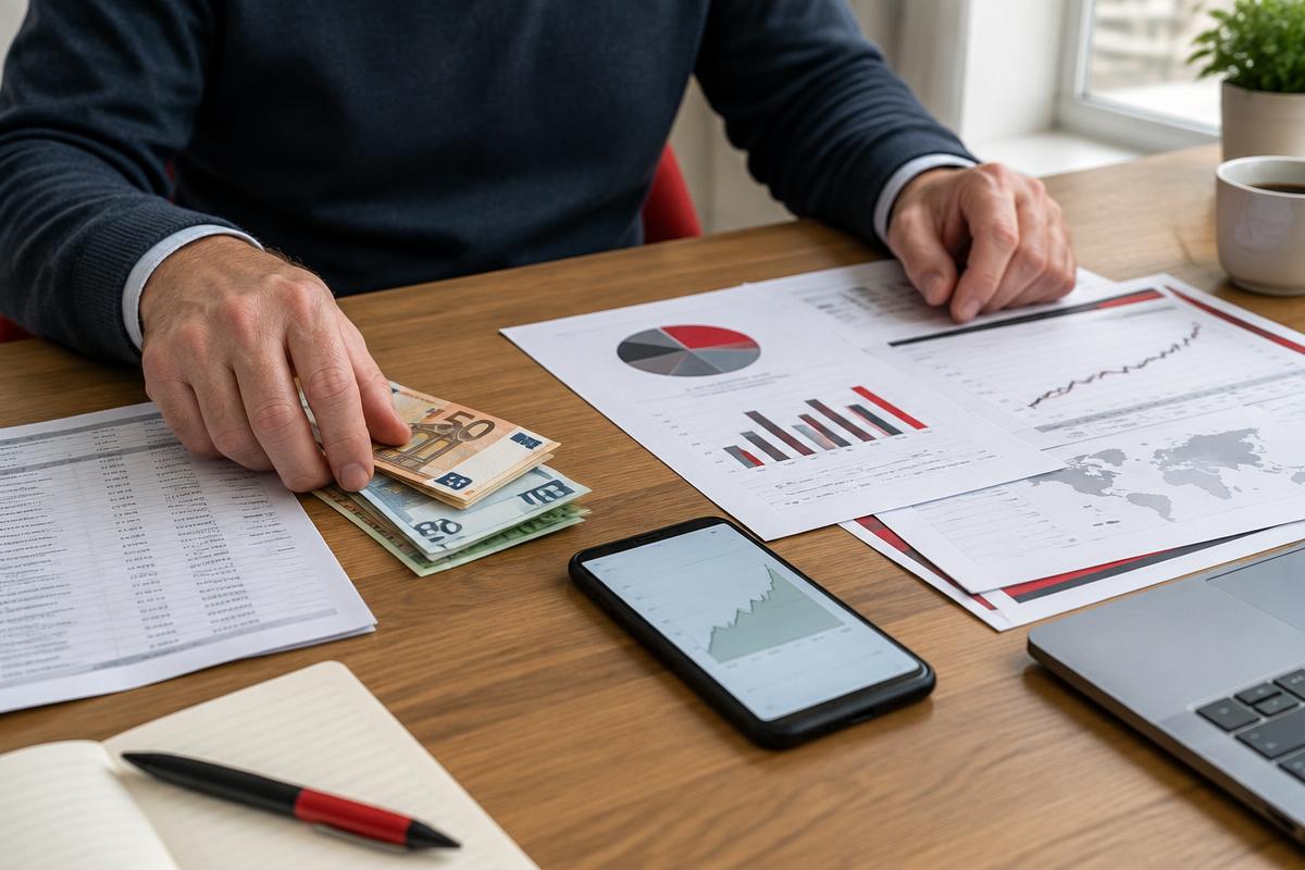 Una persona valuta come spostare i propri risparmi dal conto corrente agli investimenti